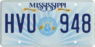 MS license plate HVU948