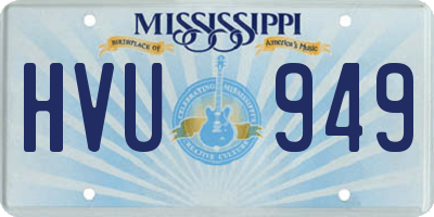 MS license plate HVU949