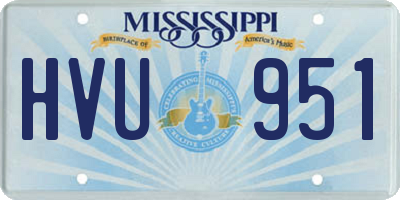 MS license plate HVU951