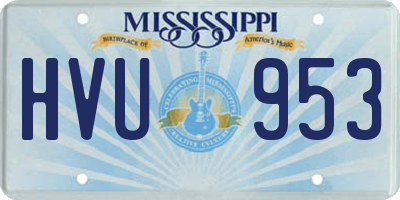 MS license plate HVU953
