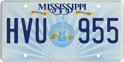 MS license plate HVU955