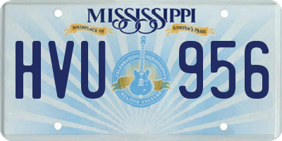 MS license plate HVU956
