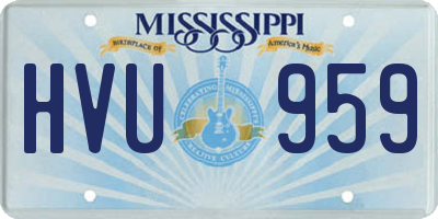 MS license plate HVU959