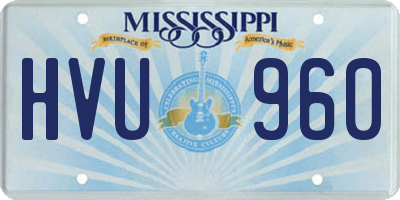 MS license plate HVU960