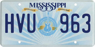MS license plate HVU963