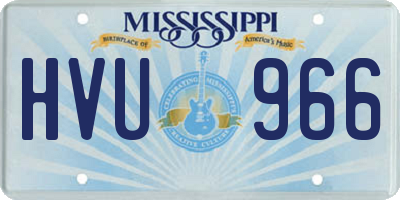 MS license plate HVU966