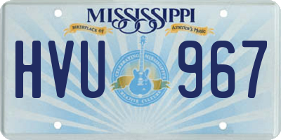 MS license plate HVU967