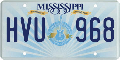 MS license plate HVU968