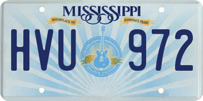 MS license plate HVU972