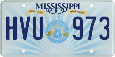 MS license plate HVU973