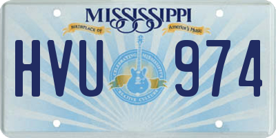 MS license plate HVU974