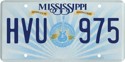 MS license plate HVU975