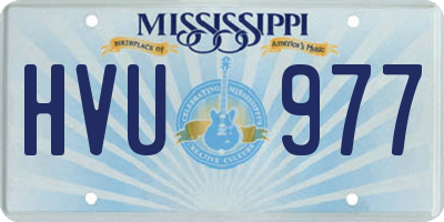 MS license plate HVU977
