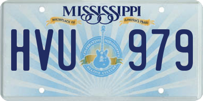 MS license plate HVU979