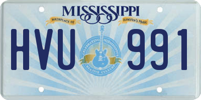 MS license plate HVU991