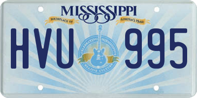 MS license plate HVU995