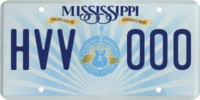 MS license plate HVV000