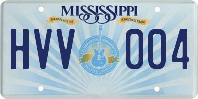 MS license plate HVV004