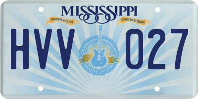 MS license plate HVV027