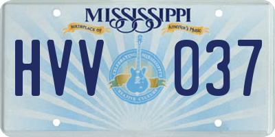 MS license plate HVV037
