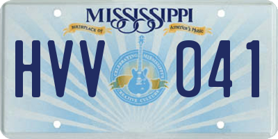 MS license plate HVV041