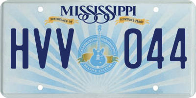 MS license plate HVV044