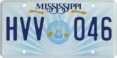 MS license plate HVV046