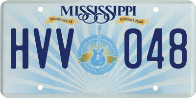 MS license plate HVV048
