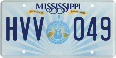 MS license plate HVV049