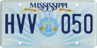 MS license plate HVV050
