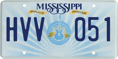 MS license plate HVV051