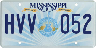 MS license plate HVV052