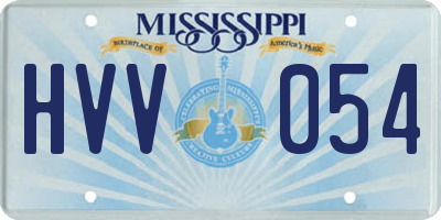 MS license plate HVV054