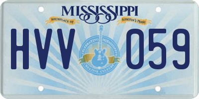 MS license plate HVV059