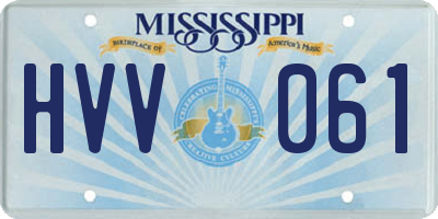 MS license plate HVV061