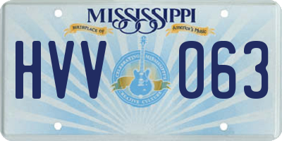 MS license plate HVV063