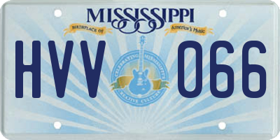 MS license plate HVV066