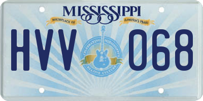 MS license plate HVV068
