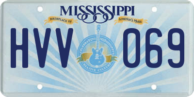 MS license plate HVV069