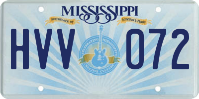 MS license plate HVV072
