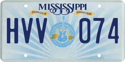 MS license plate HVV074