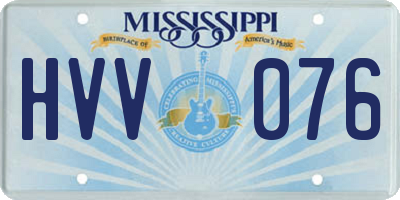 MS license plate HVV076