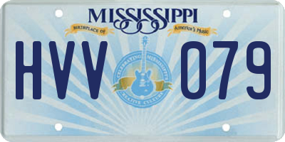 MS license plate HVV079