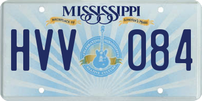 MS license plate HVV084