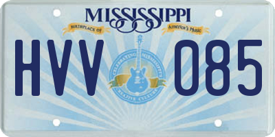 MS license plate HVV085