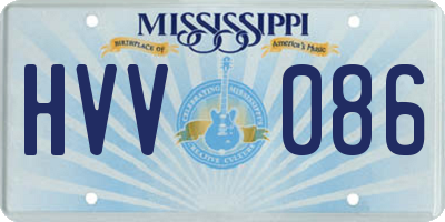 MS license plate HVV086