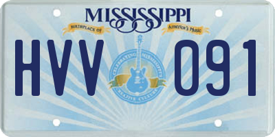 MS license plate HVV091