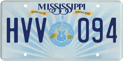 MS license plate HVV094