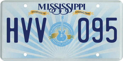 MS license plate HVV095