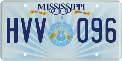 MS license plate HVV096